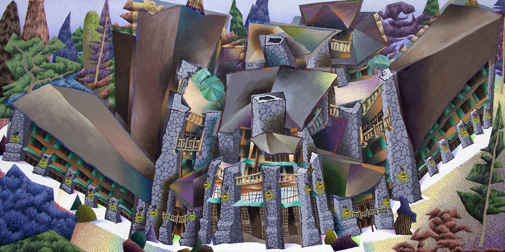 Abstraction of the Ahwahnee Grand Hotel Painting