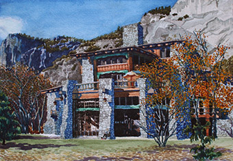 Ahwahnee Hotel Watercolor