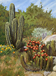 Clovis Cacti Painting
