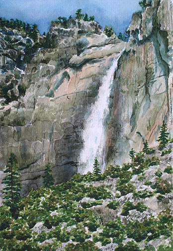 Yosemite Falls from the Village Image